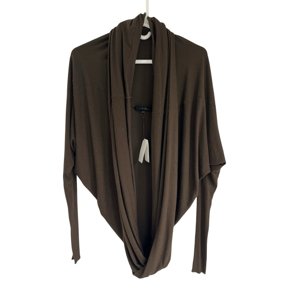 Urban Zen by Donna Karan Ribbed Brown Shrug in Oiled Bronze S M NWT